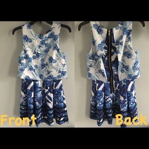 Blue & White Floral chic dress